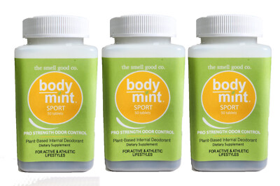 Body Mint Sport for Active & Athletic Lifestyles 3-PACK (3 x 50 = 150 tablets)