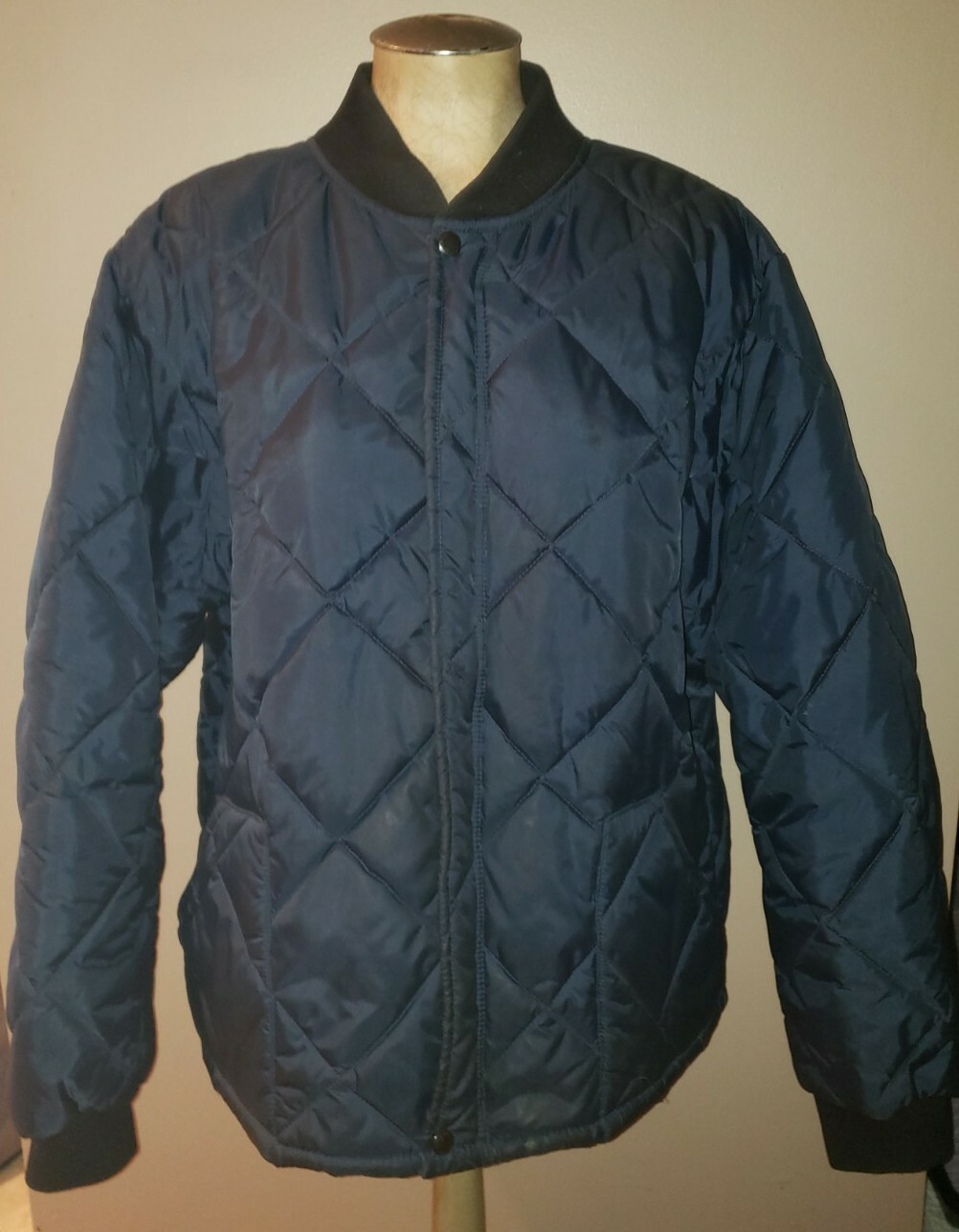 Vintage Alaska Bay Military Liner Coat Quilted Jacket Bomber XL blue 48 garage