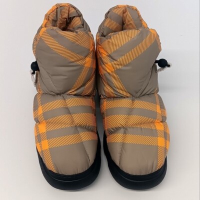 NEW BURBERRY men\'s check pillow boots in yellow s-l400.jpg main image 3