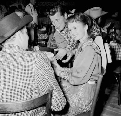 Gordon Macrae Actress Debbie Reynolds Both Wearing Cowboy-Themed C- Old Photo