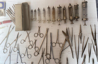 Kaufen Alte Arzt Besteck Instrumente Koffer Tierarzt Chirurgische Instrumente
