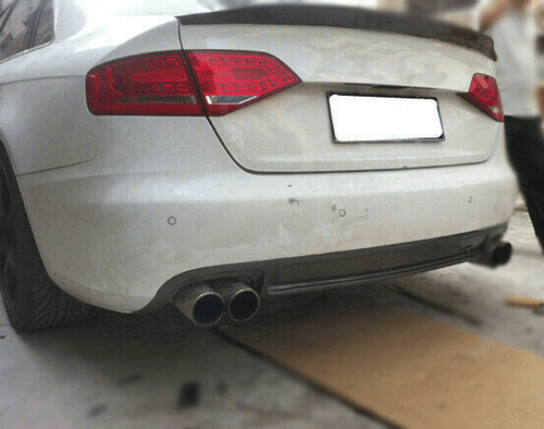 REAL Carbon Rear Bumper Bar Diffuser Lip for Audi A4 B8 Non-Sline Bumper 09-12 - Picture 2 of 12