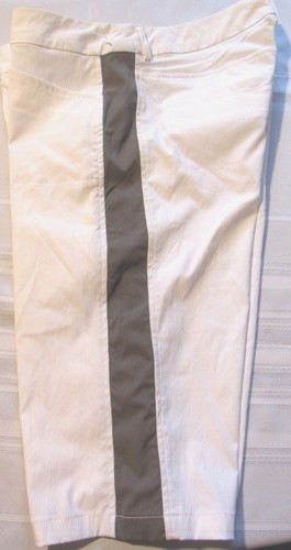 LOLE WOMEN'S WHITE WALK, GOLF QUICK DRY WATER REPELLENT UPF 50 CAPRIS SIZE 6 - Picture 4 of 6