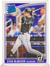 2018 Panini Donruss Ryan McMahon Rated Rookie RC #39 Yankees Rockies A17