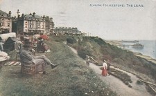FOLKSTONE, THE LEAS, Kent - Vintage POSTCARD