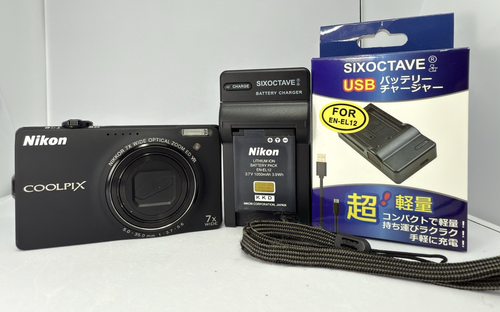 Cámara digital Nikon COOLPIX S6000 14,2 MP - negra noble de Japón casi como nueva - Imagen 2 de 15