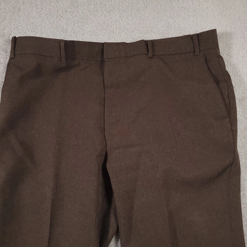 Vintage 70s Levi's Action Slacks Mens 39X32 Brown Straight Leg Mid-Rise Classic - Image 3 of 4