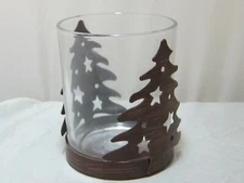 Southern Living Willow House Christmas Tree Yuletide Votive Candle Holder 3 3/8"