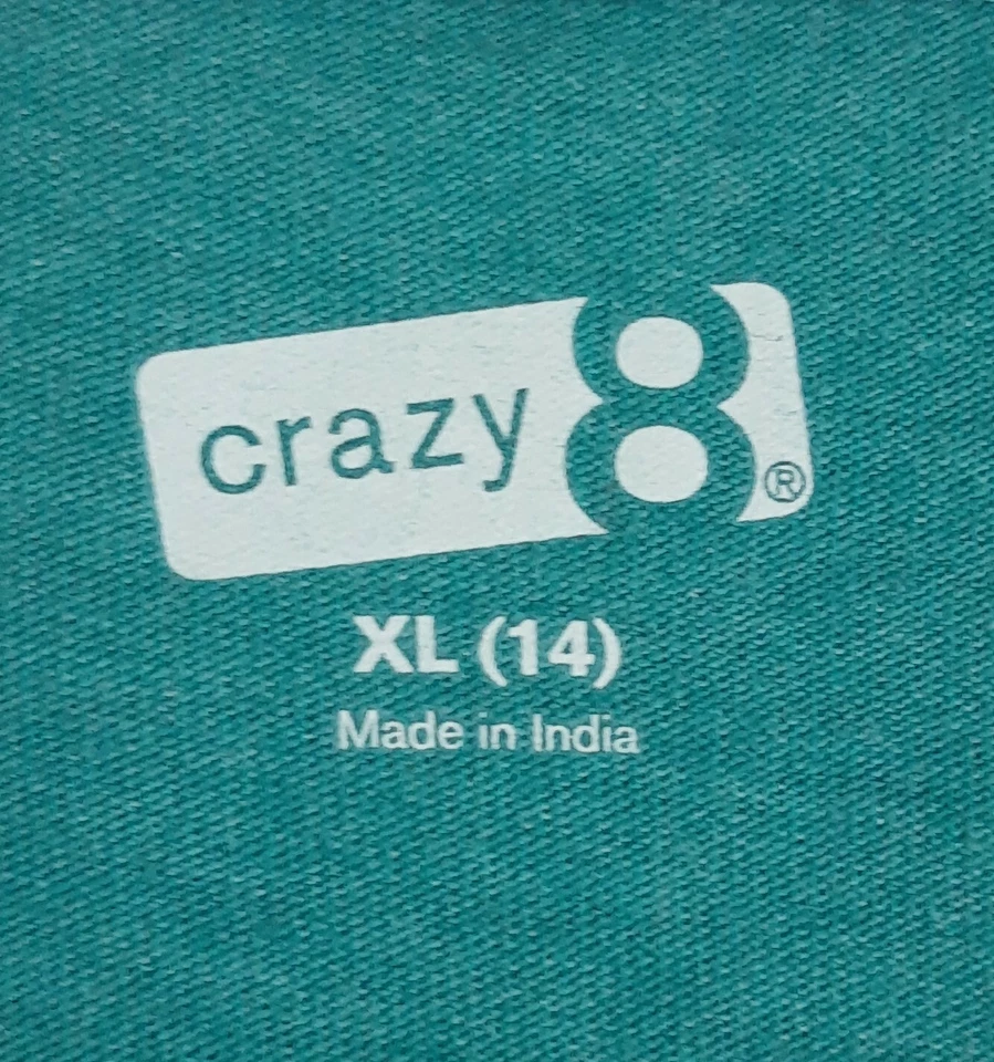 Camiseta Crazy 8 niño verde azulado "Good Vibes Only" talla XL 14 Foto 3 de 3