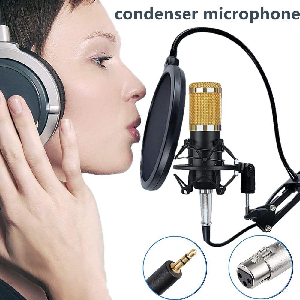 SINWE Podcast Microphone Bundle, BM-800 Condenser Mic with Live Sound Card  Kit, Podcast Equipment Bundle with Voice Changer and Mixer Functions for PC