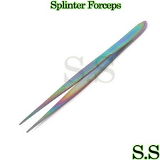 Splinter Forceps - Fine Point 4.5" Multi Color