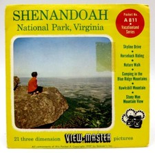 View-Master A811, Shenandoah National Park, Virginia, S4 Pkg 1957, 3 Reel Set