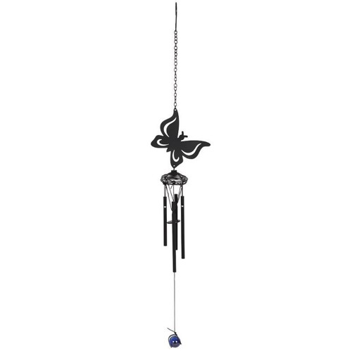 Black Windchime Garden Hanging Decor Wind Chime Owl Moon Sun Witch - Picture 15 of 17