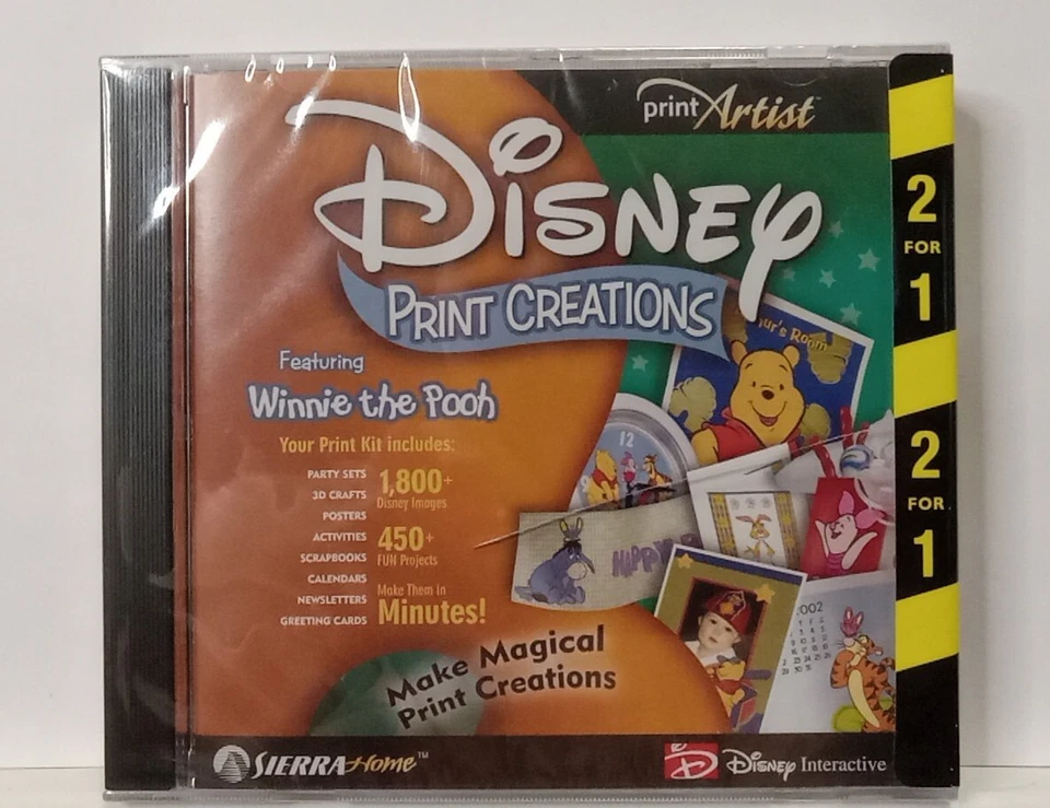 DISNEY Classic Print Creations Studio PC CD - New Sealed - Image 2 of 4
