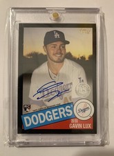 2020 Topps Gavin Lux Auto 1985 Silver Pack Auto  Black Border #/199 - #48