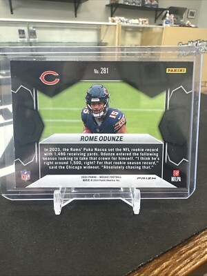 2024 Panini Mosaic NFL Rome Odunze Rookie Debut Green Prizm Bears