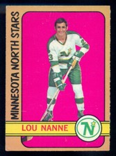 1972-73 OPC O PEE CHEE Hockey #10 LOU NANNE NM Minnesota North Stars Wild Card