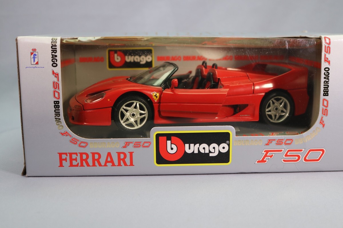 FERRARI F50 CAB BLEU METALISE 1/18 BURAGO en boîte COULEUR RARE INTROUVABLE EUR 100,00 - FR