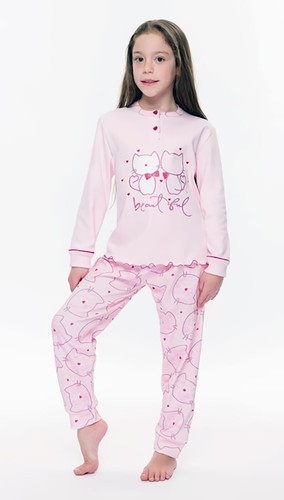 Pigiama bambina in caldo cotone Gary S20008 - Imagen 2 de 2