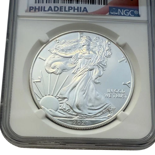 2021 Type 1 Silver Eagle NGC MS70 Philadelphia Liberty Bell (Large) TOP POP