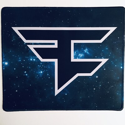 Galaxy Gaming Mouse Pad 10 in x 12 in Black Blue and White