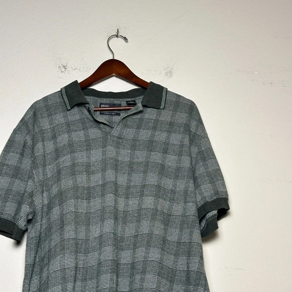 Рубашка поло Marc Edwards мужская с коротким рукавом L зеленая клетчатая Gorp повседневная минимальная - Изображение 3 из 4