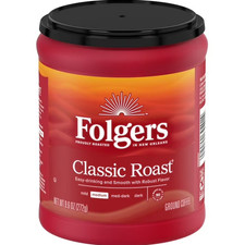 Folgers Classic Roast Ground Coffee, Medium Roast, 9.6 oz Canister
