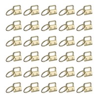 30 StüCk SchlüSselanhäNger, 0,8 Zoll 20Mm Mit SchlüSselringen FüR Lanyards, Gold