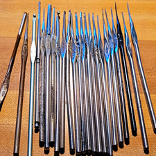 23 vintage oye Susan Bates Vintage Steel Crochet Hook Set Mixed Lot 61