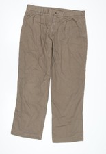 BHS Men's Chino Trousers, Brown, Size 36, Casual