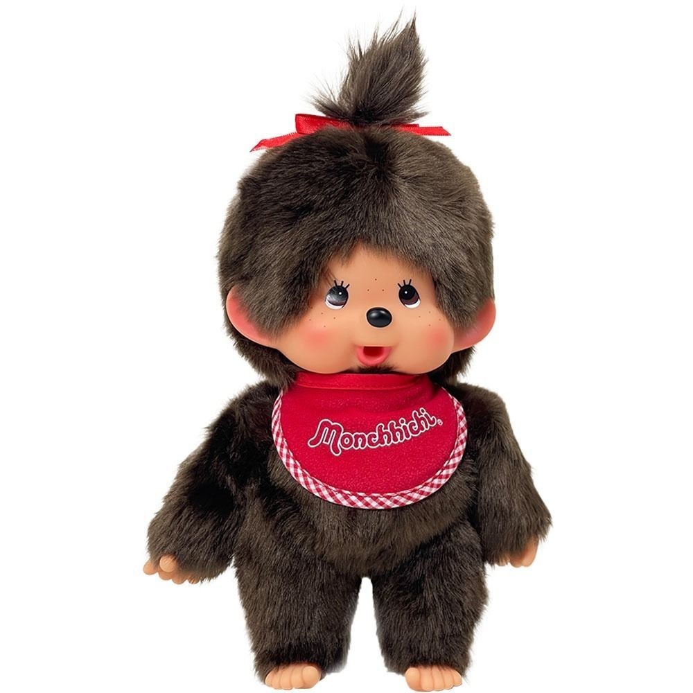 Monchhichi Premium Standard Plush Doll Brown Girl M Size New
