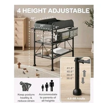 BEKA Portable Changing Table and Foldable. Color: Dark Grey.