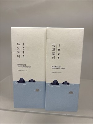 2x ROUND LAB 1025 Dokdo Toner 200ml / 6.76 oz Full Size Sealed (B21