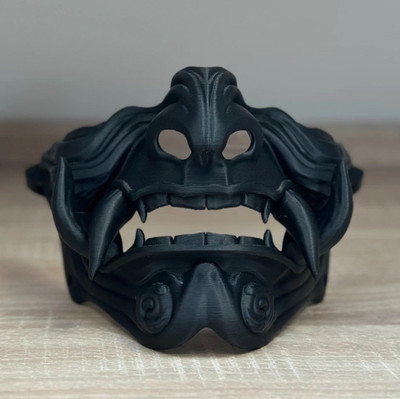 Oni Maske | 3d-gedruckte Samurai Maske für Cosplay, Halloween & Kostüme