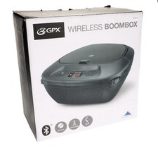 GPX Bluetooth Boombox BCB117B CD Player AM/FM Radio, New