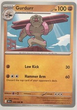 Official Pokémon Brand Gurdurr Common SV: Black Bolt 048/086 Trading Card