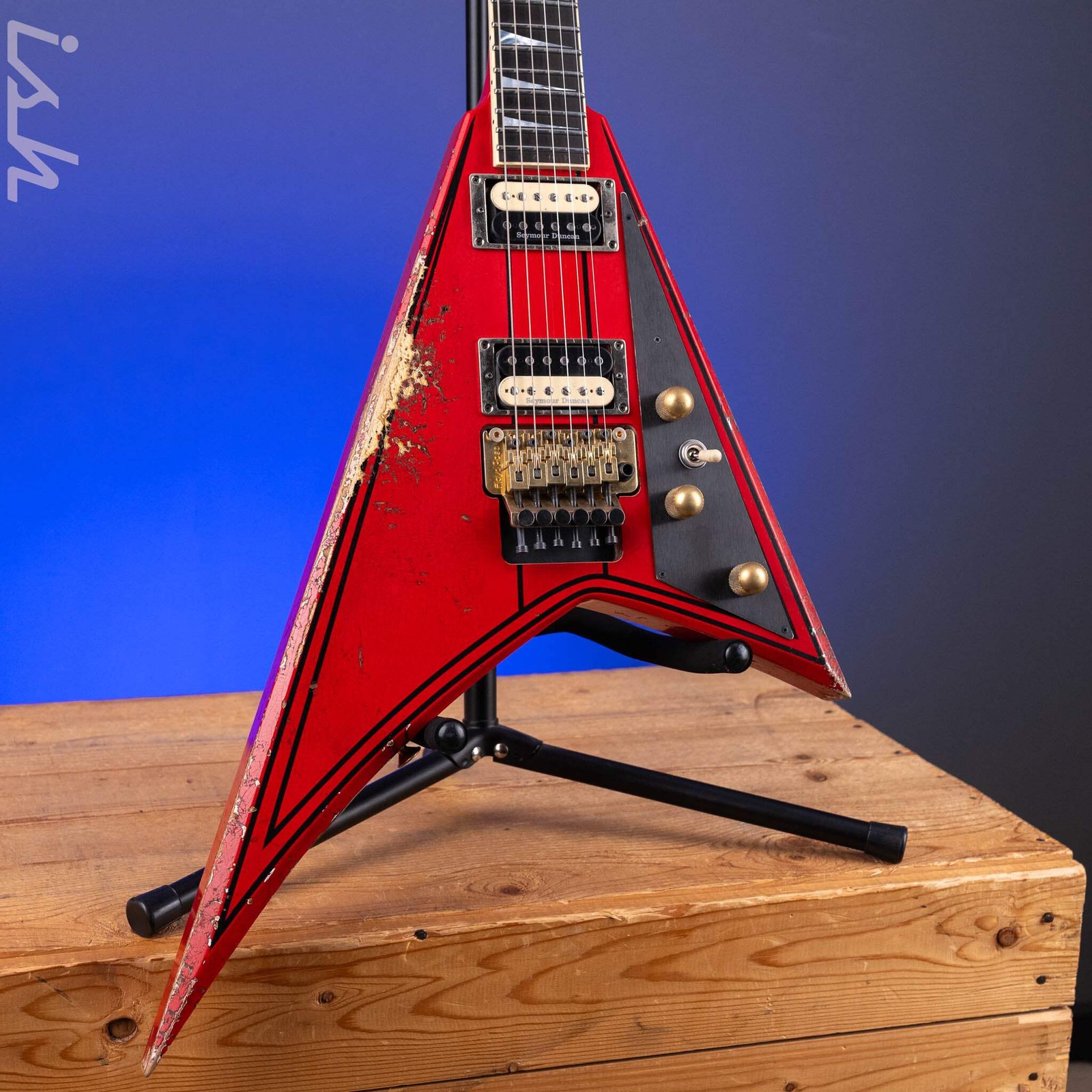 Jackson Custom Shop USA Randy Rhoads Ferrari Red Black Pinstripes Relic