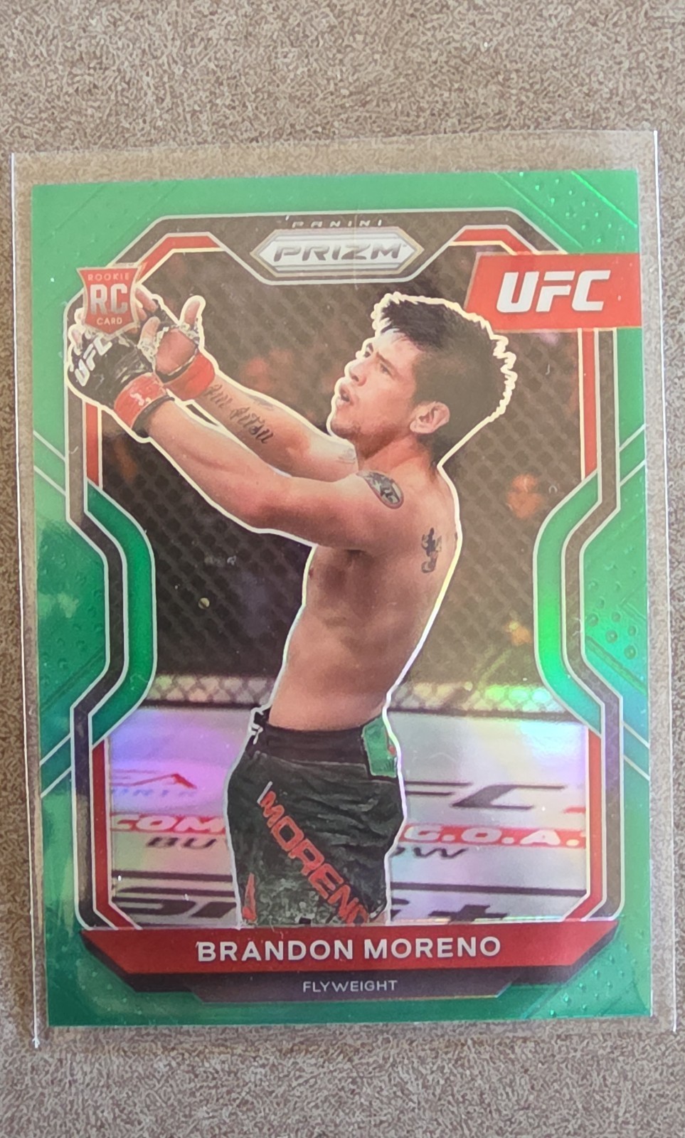 2021 Panini Prizm UFC - Brandon Moreno #38 Green Prizm (RC)