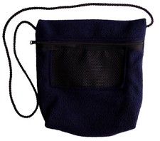 Navy Blue Fleece Zipper Bonding Carrier Pouch Small Pet Sugar Glider Bag