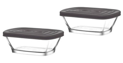 Schalenset Aufbewahrungsgläser 2-teiliges Set mit Deckel Defne 375ml Lav