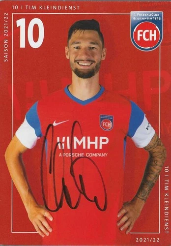 Tim Kleindienst - HEIDENHEIM - COLLECTION LIQUIDATION - original signed