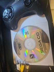 Sega CD Model 2 & Genesis 1 Bundle | NEW Battery | Champ Soccer '94 | Cables