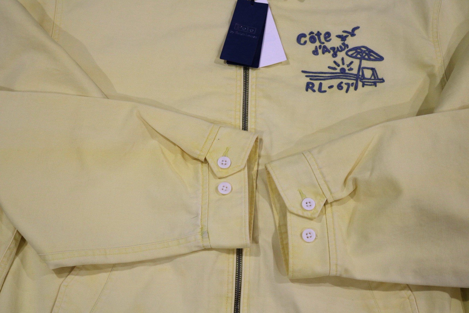 VERY RARE! NWT! POLO RALPH LAUREN COTE D'AZUR MENS XL YELLOW HARRINGTON JACKET