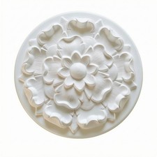 Cache-Lampe Plafond PU Médaillon Floral Sculpté Relief