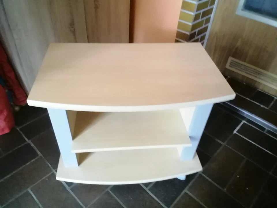 Fernsehertisch beige/grau, gebraucht L-64cm H-50cm T-36cm, zerlegt - Bild 2 von 4