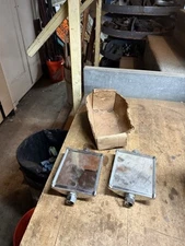 Vintage New NOS Dietz West Coast Chrome Side Mirrors Truck Set Pair Parts USA