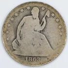 1863 Seated Liberty Half Dollar AG Silver 50c