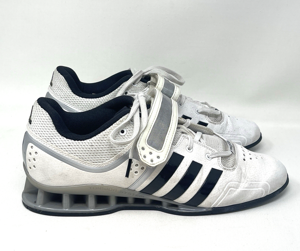 Adidas AdiPower Mens 10.5 Weightlifting Shoes White M25733 Strap Torsion System Size 12 - Adidas adiPower Weightlifting Shoes Core White for  main image 3
