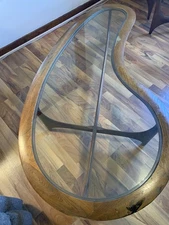 Mid century Lane, Amoeba Biomorphic Kidney Rosewood Coffee Table, 2 End Tables