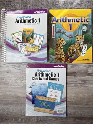 NEW! Abeka Homeschool Arithmetic 1 Curriculum Lesson Plans, Work-Text, Charts
